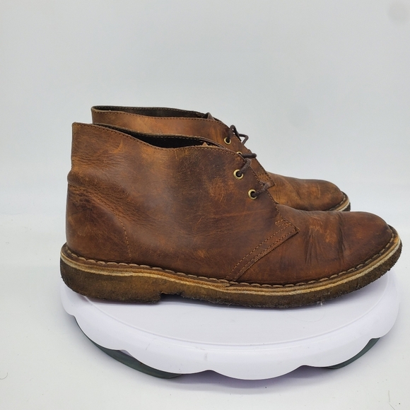 Clarks Shoe Men 6.5 M Originals Desert Boots Chukka Brown Leather Crepe - Picture 6 of 8